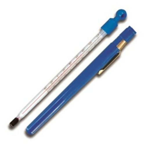 Picture of Thermometer, Pocket, 155mm, R/S, -30/50C, Blue Plastic Case & Pen Clip