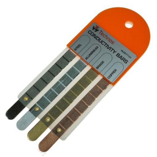 Picture of Conductivity Bars Set, Thermal Demo, Copper/Alum/Brass/Steel 200x50x6mm