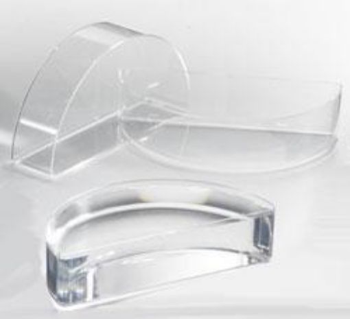 Picture of Refraction Tank, Clear Plastic, semi-circular cells 12cm diam. x 3cm deep