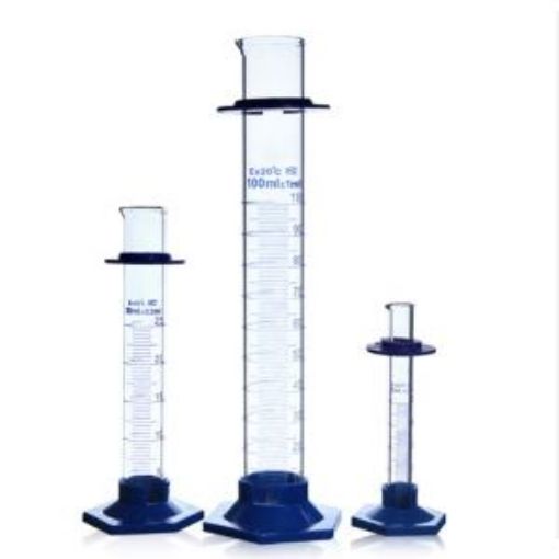 Picture of 2000mL Measuring Cylinder Glass with plastic base & neck bumper