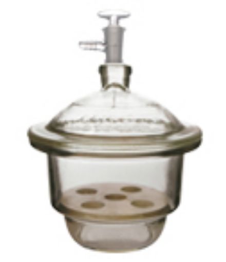 Picture of Desiccator, Vacuum, Glass with Ground Stopcock, 150mm D
