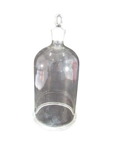 Picture of Jar, Bell, with Glass Stopper, 250x170mm HxD (Overall Height: 300mm Flange Diameter: 180mm)