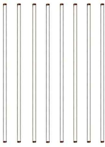 Picture of Rods, Stirring, Glass 300x7mm D Flat Ends Pk/40 Pcs