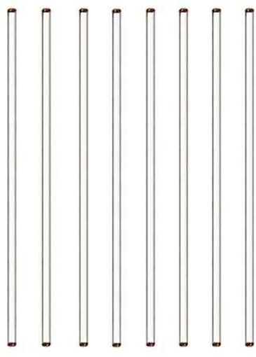 Picture of Rods, Stirring, Glass 300x7mm D Flat Ends Pk/40 Pcs