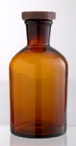 Picture of Bottle, Reagent, Amber Glass, 30mL, Narrow Mouth, Polystopper
