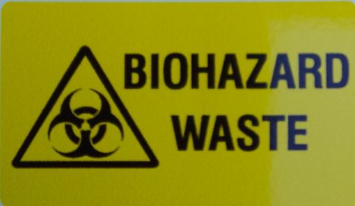 Picture of Biohazard Waste Stickers 50mm x 30mm, 250 per Pack
