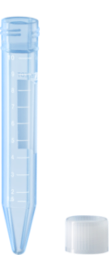 Picture of 10ml Tube PP conical base with yellow screw cap, 1000 per Carton