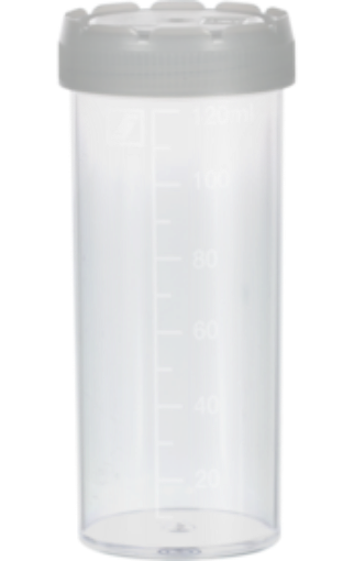 Picture of 120ml Polypropylene Container, natural screw cap, 250 per Carton