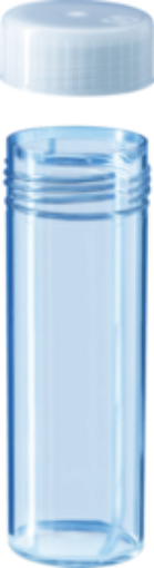 Picture of 30ml Polycarbonate container, Natural Polypropylene screw cap, 80x27mm, 500 per Carton