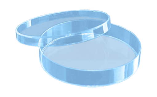 Picture of Petri dish, 92 x 16 mm, transparent PS, with ventilation cams, gamma sterile, 480/Carton