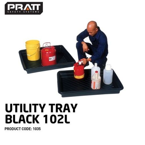 Picture of Utility Drip Tray Black 102L 91.4cm x 91.4cm x 12.1cm