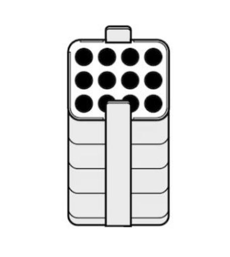Picture of Adapter, for 12 round-bottom tubes 3 – 15 mL, for 250 mL rectangular bucket in Rotor A-4-62, 2 pcs.