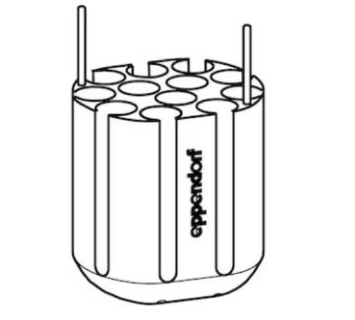Picture of Adapter, for 12 round-bottom tubes 9 mL, for Rotor S-4-72, 2 pcs.