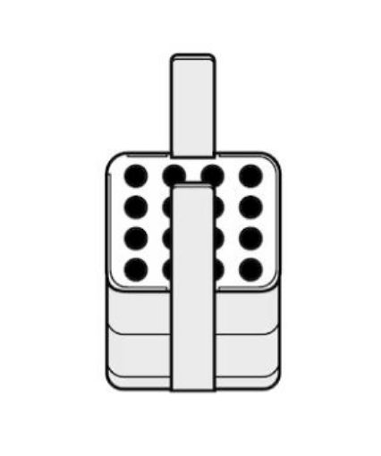 Picture of Adapter, for 16 reaction vessels 1.5 – 2.0 mL, for 250 mL rectangular bucket in Rotor A-4-62, 2 pcs.
