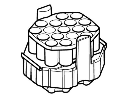 Picture of Adapter, for 17 conical tubes 15 mL or 16 Eppendorf Tubes 5 mL or 1 microplate Eppendorf Tubes® 5.0 mL, for Rotor S-4xUniversal, 2 pcs.