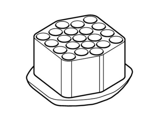 Picture of Adapter, for 21 tubes 9 mL, for Rotor S-4xUniversal, 2 pcs.