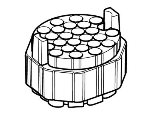 Picture of Adapter, for 26 round-bottom tubes 7.5 mL – 12 mL, for Rotor S-4xUniversal, 2 pcs.