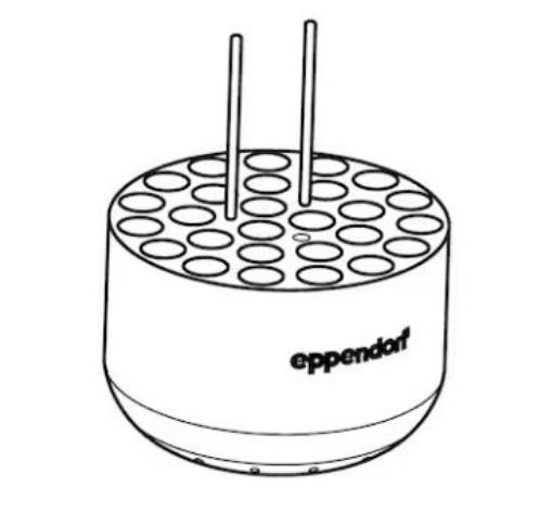 Picture of Adapter, for 27 round-bottom tubes 5 mL FACS, for Rotor S-4-104, Rotor S-4x1000 round buckets and Rotor S-4x750, 2 pcs.