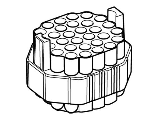 Picture of Adapter, for 30 round-bottom tubes 4 mL – 8 mL, for Rotor S-4xUniversal, 2 pcs.