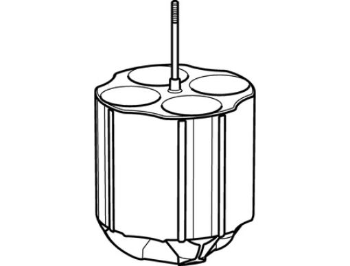 Picture of Adapter, for 5 round-bottom tubes 1 – 1.4 mL, 8.5 mm × 100 mm, for 100 mL round bucket in Rotor A-4-38, 2 pcs.