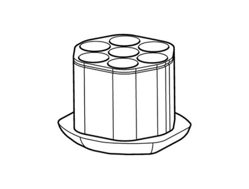 Picture of Adapter, for 7 tubes 50 mL conical, skirted, for Rotor S-4xUniversal, 2 pcs.