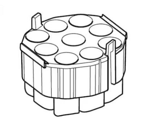 Picture of Adapter, for 9 conical tubes 50 mL conical, for Rotor S-4xUniversal, 2 pcs.
