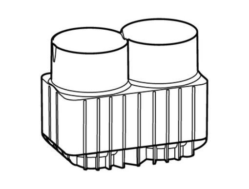 Picture of Adapters for Rotors, for 2 bottles 250 mL flat, 175 – 225 mL conical. Please note that these conical bottles need to be used together with a
conical form insert provided by the manufacturer., for Rotor S-4xUniversal-Large, 2 pcs.