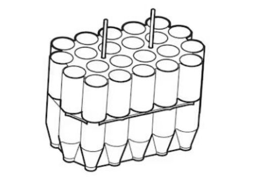 Picture of Adapters for Rotors, for 22 Eppendorf Tubes® 5.0 mL and 15 mL conical tubes, for Rotor S-4x1000 with plate/tube buckets, 2 pcs.