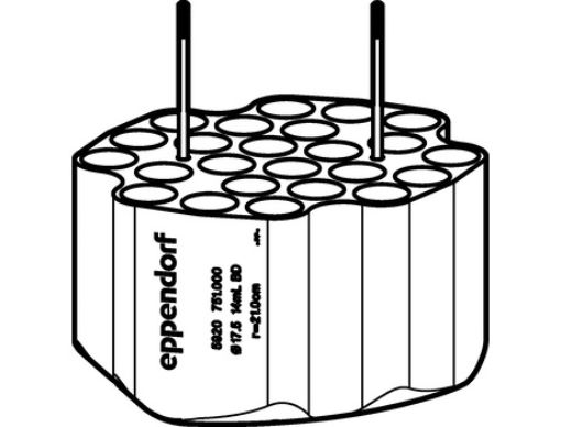 Picture of Adapters for Rotors, for 24 tubes 14 mL, for Rotor S-4xUniversal-Large, 2 pcs.