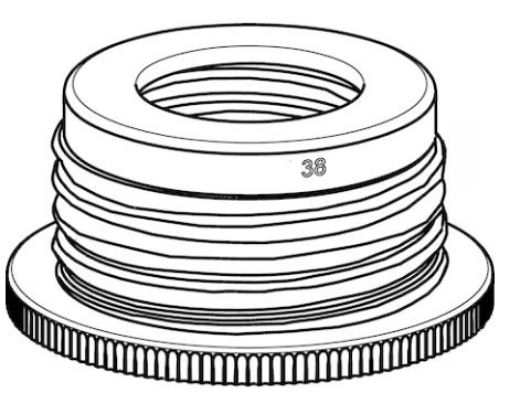 Picture of Bottle thread adapter, PP, from GL 45 to GL 38