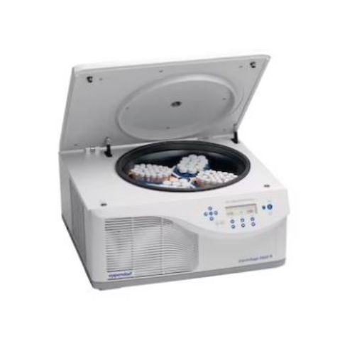 Picture of Centrifuge 5920 R, keypad, refrigerated, with Rotor S-4x1000, incl. round buckets and adapters for 15 mL/50 mL conical tubes, 230 V/50 – 60 Hz (AU)