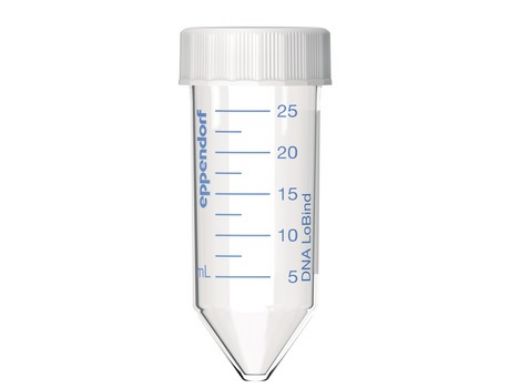 Picture of DNA LoBind, Eppendorf Conical Tubes 25 mL with screw cap, PCR clean, 200 pcs. (4 bags of 50 tubes)