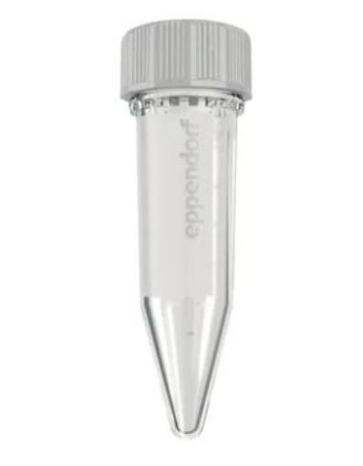 Picture of DNA LoBind, Eppendorf Tubes® 5.0 mL with screw cap, PCR clean, 200 tubes (2 bags × 100 tubes)
