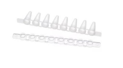Picture of Eppendorf Fast PCR Tube Strips, 0.1 mL, without lids, PCR clean, 120 pcs. (10 × 12 pcs.)