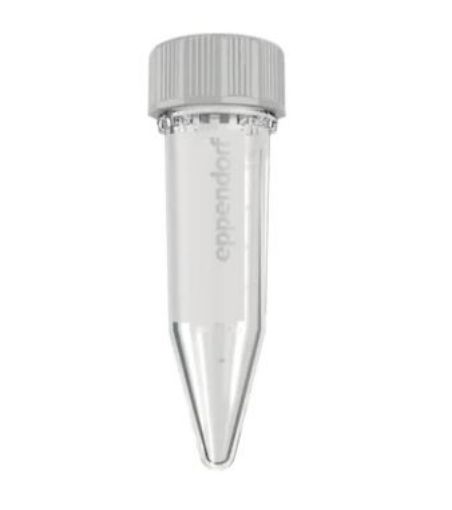 Picture of Eppendorf Tubes® 5.0 mL with screw cap, Starter Pack, PCR clean, 400 tubes, 2 racks (each holds 12), white, 8 universal adapters for rotors with bore holes for 15 mL conical tubes