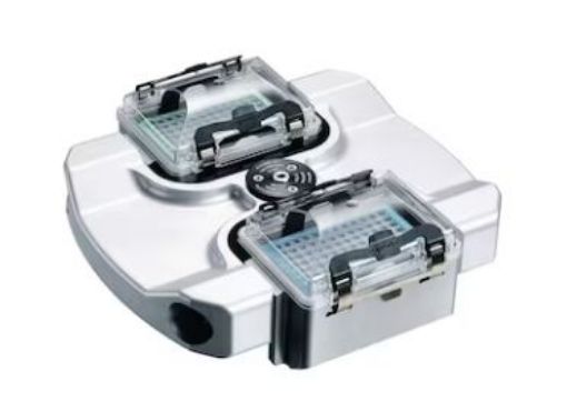 Picture of Rotor A-2-DWP-AT, incl. 2 buckets, 2 aerosol-tight caps and 2 plate carriers