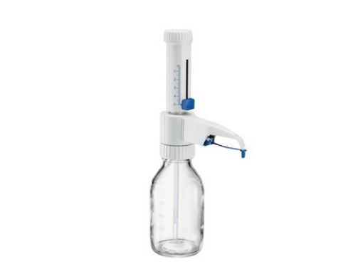 Picture of Varispenser® 2, 1-channel, bottle top dispenser with adapters GL 25, GL 28/S 28, GL 32, GL 38, S 40 and telescopic intake tube (length 125 – 240 mm), 0.5 – 5 mL