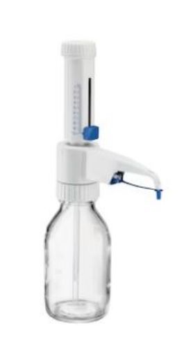 Picture of Varispenser® 2, 1-channel, bottle top dispenser with adapters GL 25, GL 28/S 28, GL 32, GL 38, S 40 and telescopic intake tube (length 125 – 240 mm), 1 – 10 mL