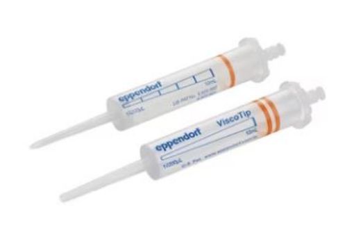 Picture of ViscoTip®, Eppendorf Quality™, 10 mL, orange, colorless tips, 100 pcs. (4 bags × 25 pcs.)