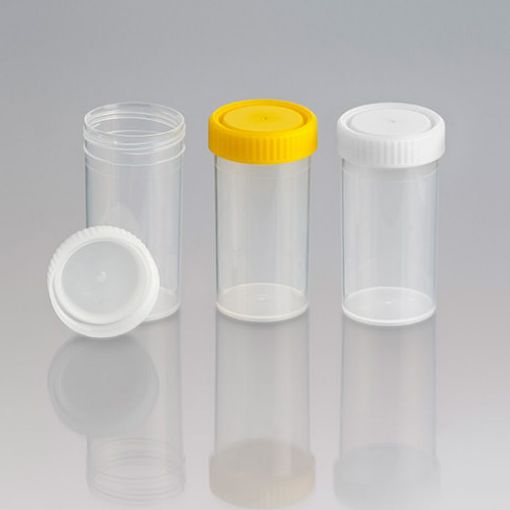 Picture of Container 120ml PP Yellow Cap Gamma Sterile, 300 per Carton