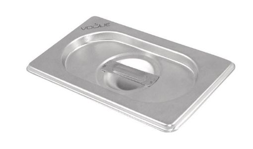 Picture of Vogue Stainless Steel 1/6 Gastronorm Tray Lid, Dimensions 176(L) x 162(W)mm