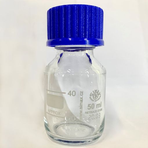 Picture of 50ml Glass Reagent Bottle with pouring ring & screw cap