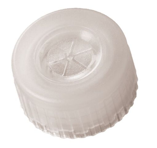 Picture of Cap Screw thread one piece cap/septa, transparent LC/MS certified non resealing, 100 per Pack