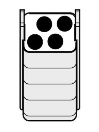 Picture of Adapter, for 4 round-bottom tubes 7 – 18 mL, for 100 mL rectangular bucket in Rotor A-4-44, 2 pcs.