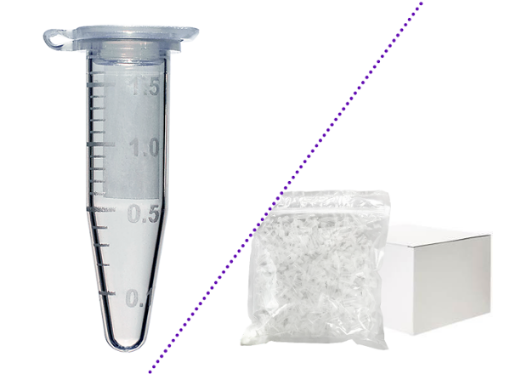 Picture of 1.5ml Graduated Microcentrifuge Tube, Clear, sterile, boil proof, free of RNase, DNase, PCR inhibitors, pyrogen-free, 250 pack