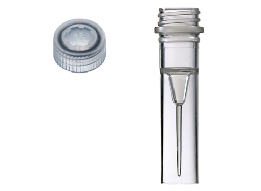 Picture of 0.5mL Assembled standard Clear Screw Cap & Tube with Skirted Base, Sterile, Pack 50