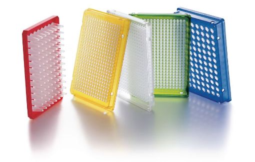 Picture of Eppendorf twin.tec® PCR Plate 96, skirted (colorless wells), custom-made yellow, 300 pcs.