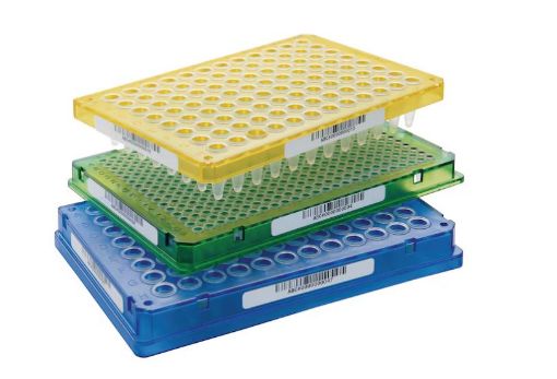 Picture of Eppendorf twin.tec® PCR Plate 96, semi-skirted, with barcode, wells colourless, 25 plates