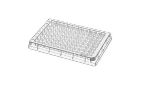 Picture of Microplate 96/V, wells clear, RecoverMax® well design, sterile, white, 80 plates (5 bags × 16 plates)