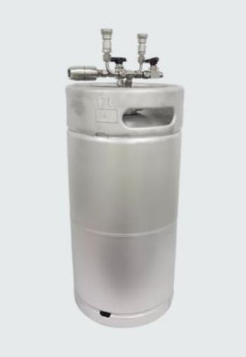 Picture of 17L stainless steel reservoir complete with all Swagelok fittings